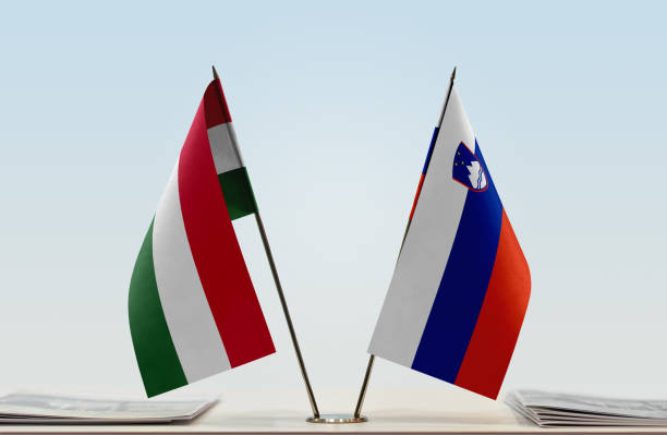 istock Flags of Hungary and Slovenia 1086422472