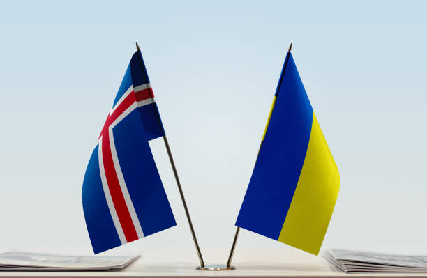 istock Flags of Iceland and Ukraine 1086422762