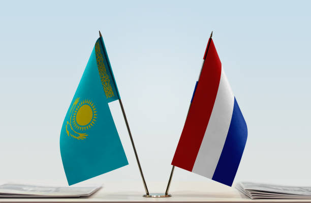 istock Flags of Kazakhstan and Netherlands 1086425014