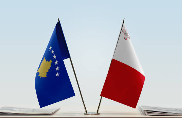 istock Flags of Kosovo and Malta 1086426568