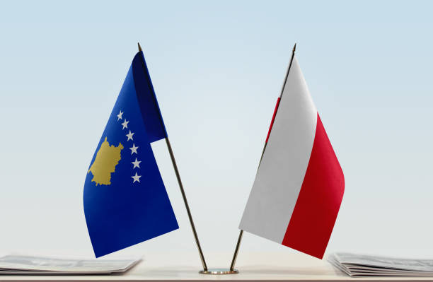 istock Flags of Kosovo and Poland 1086426602
