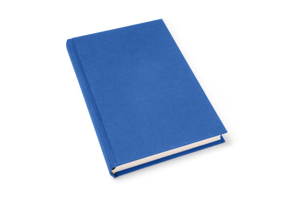 istock Blue lying hardcover book isolated, perspective view. 1086433624