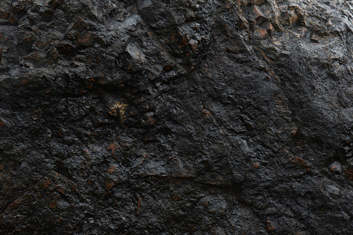 Face surface texture of natural magnetite iron ore, Limpopo, South Africa