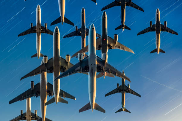 Airplane with white background