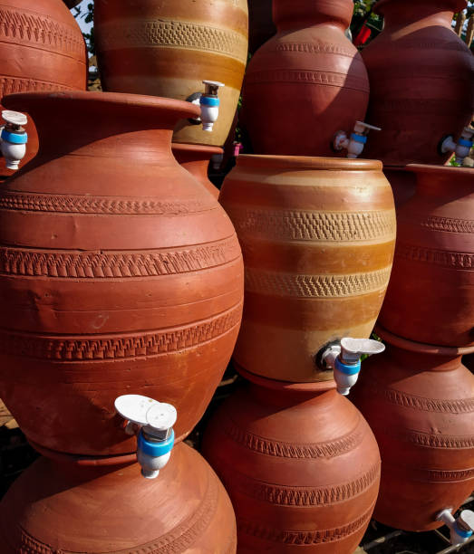 istock Pottery plant with lot of pots 1086508014