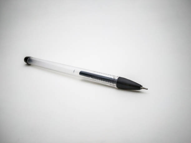 Black gel pen isolated with white background.