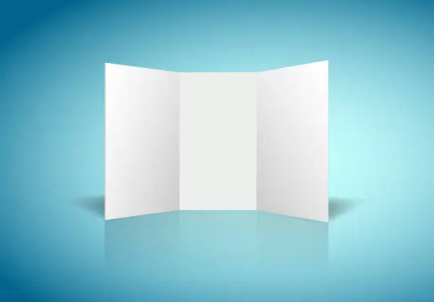 Vector illustration of Vector blank white paper display board background