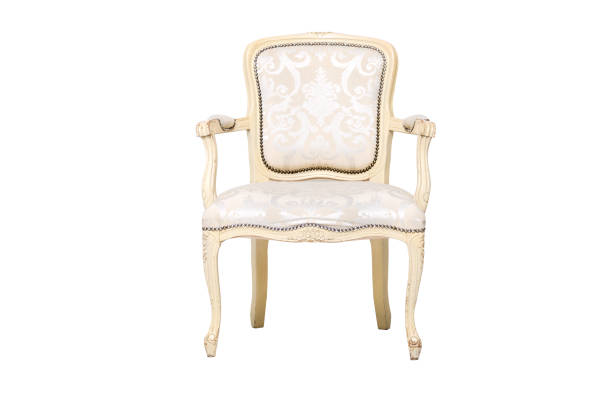 istock Old vintage luxury armchair isolated on white background. 1086539654