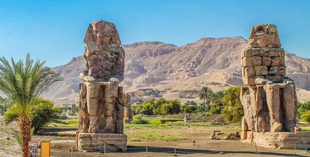 istock Ancient Egyptian temple Amon Ra in Luxor with columns and beautiful bas-reliefs Pharaoh's cult 1086539960