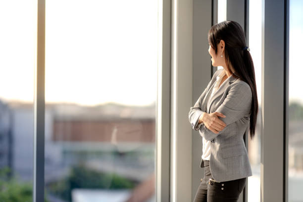 istock businesswoman having time break. 1086542124