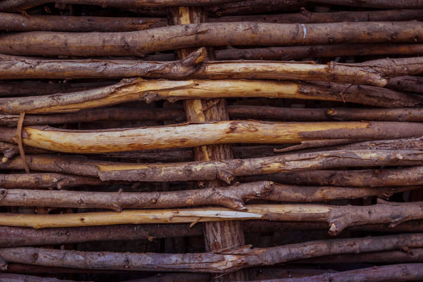 istock Wooden fence shot close. 1086547060