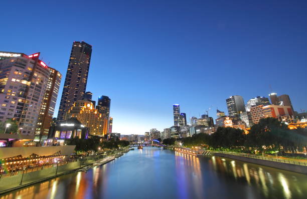 istock Night cityscape Melbourne Australia 1086558322