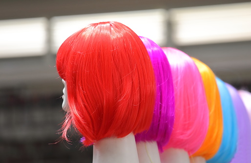Mannequin colourful hair