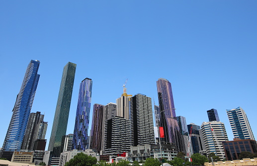 Skyscraper apartment cityscape Melbourne Australia