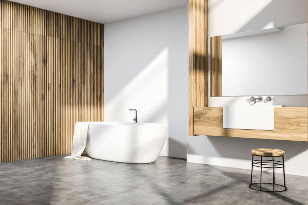 istock White and wood bathroom corner 1086576004