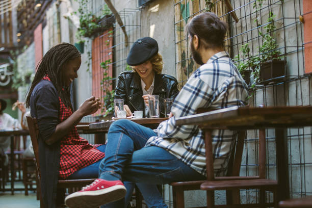 istock Happy Friends On Coffee Break 1086580010