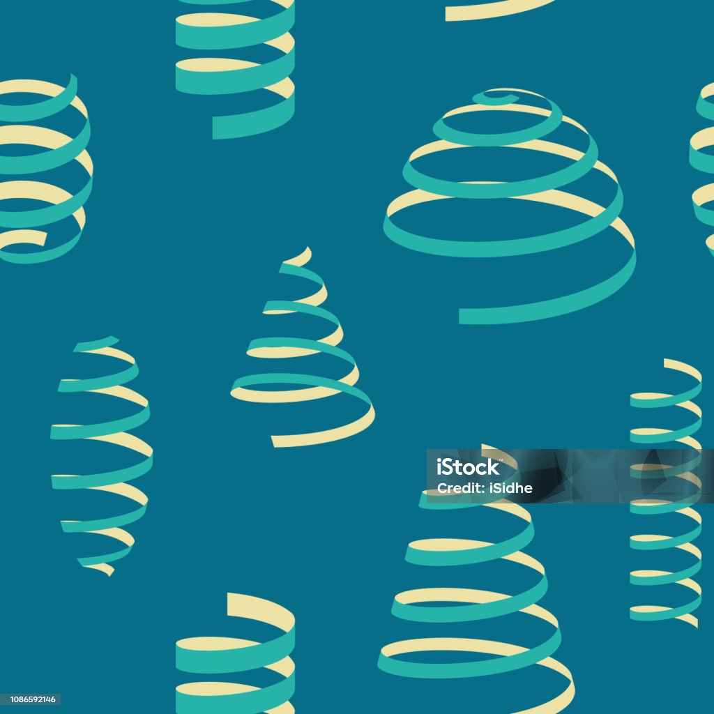 Coiled Spring Pattern Seamless Pattern With Coil Springs Stock Illustration - Download Image ...