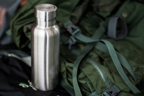 istock Insulated Stainless Bottle with climbing gear 1086596430