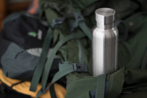 istock Insulated Stainless Bottle with climbing gear 1086596530