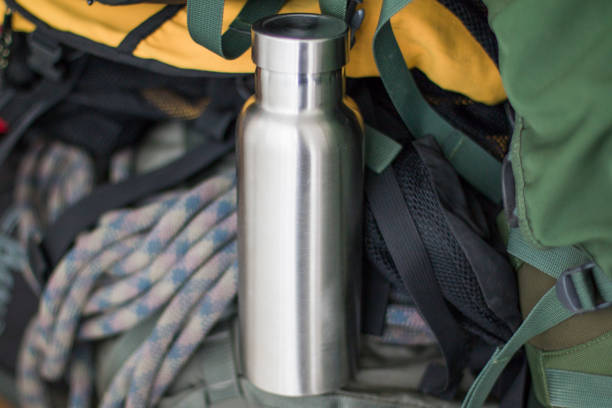 istock Insulated Stainless Bottle with climbing gear 1086596538