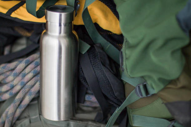 istock Insulated Stainless Bottle with climbing gear 1086596554