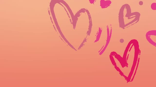 Motion graphic animation footage with valentine's day background