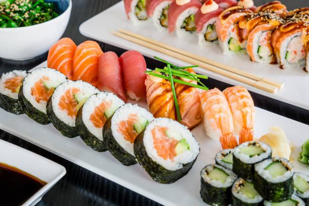 istock Delicious organic sushi 1086600642