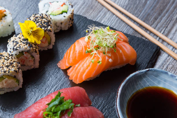 istock Delicious organic sushi 1086600866