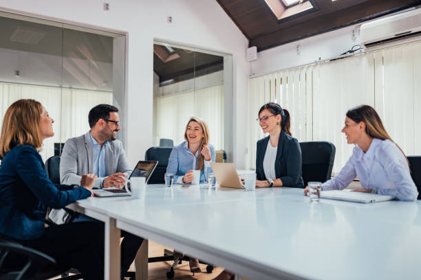 Startup business people group working in modern office.