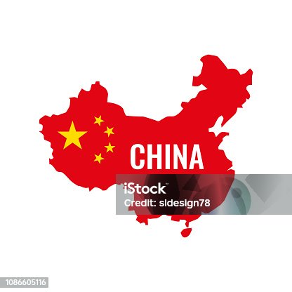 istock China map. China flag. Vector illustration. 1086605116