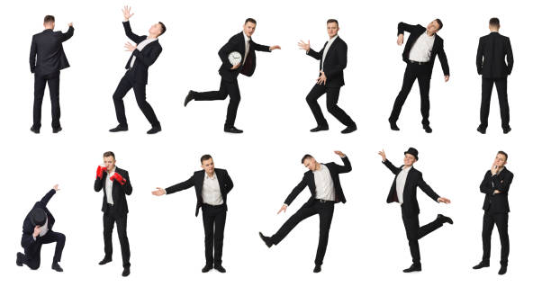 istock Collage of man in motion, isolated 1086606988