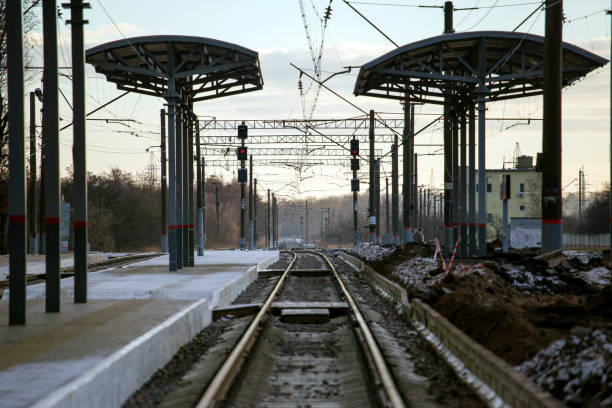 istock railway and railway station in the open air 1086607358