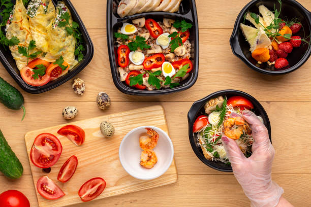 istock Healthy lunch cooking, top view 1086616538