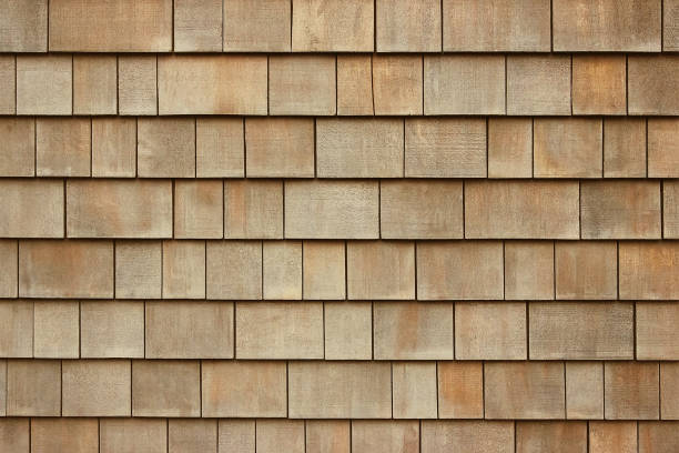 istock Mosaic brown wooden wall 1086622656