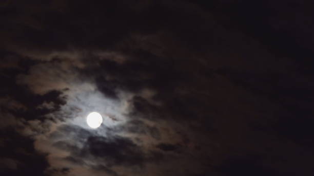 istock Full moon in a night with some clouds 1086626180