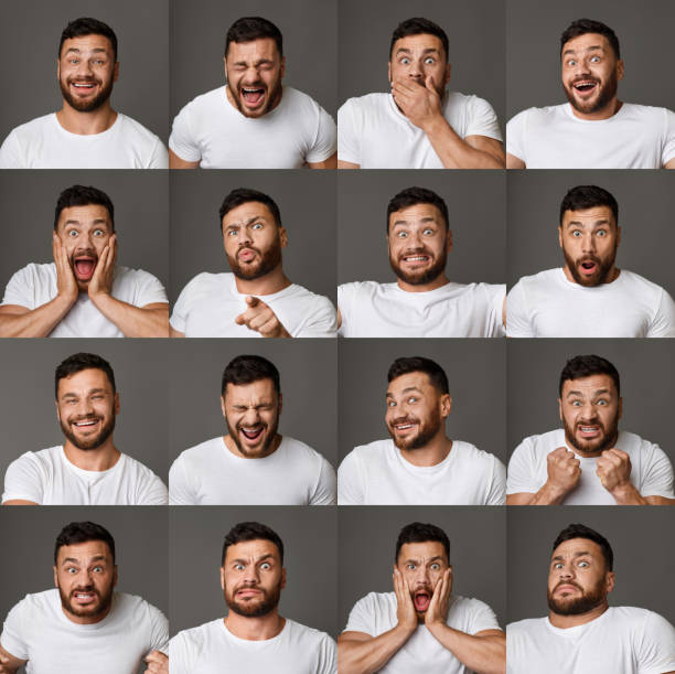 istock Collage of young man expressions and emotions 1086630664