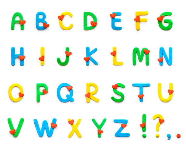 istock Plasticine alphabet with hearts for Valentine's day 1086639572