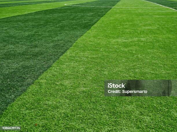 Artificial Grass Stock Photo - Download Image Now - Soccer Field, Above, Abstract