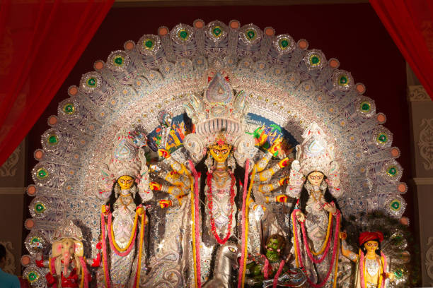 istock A View Of Durga Idiol In Puja Pandal 1086641588