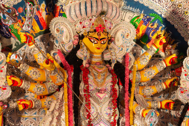 istock Close Up View Of Durga Idiol From Left Hand Side 1086641598