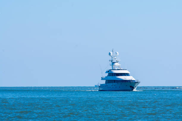 istock Luxury White Superyacht Entering St Agustine Florida 1086646422