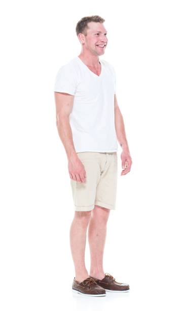 istock Handsome man in shirt and shorts 1086648580