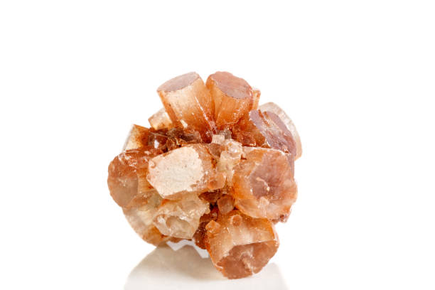 istock Macro mineral stone Aragonite on a black background 1086648600