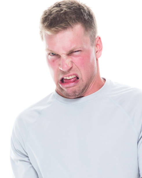 istock Good looking man in sports clothing is digusted 1086649178