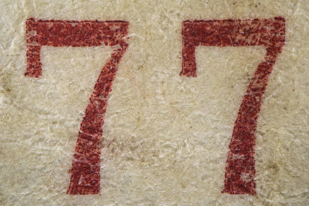 Numbers on the old banknote close-up, macro shooting