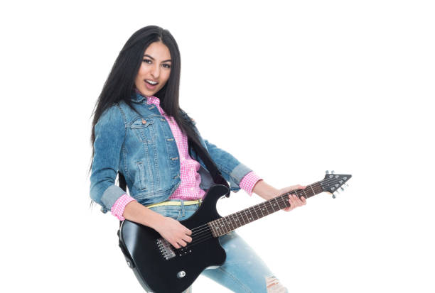 istock Beautiful latino female wearing denim 1086656452