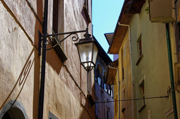 Old Lantern in a street in northern Italy