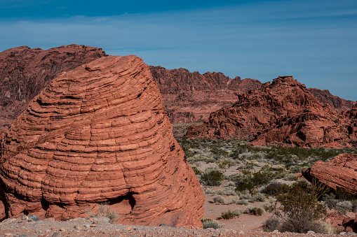 scenic red rock mountain