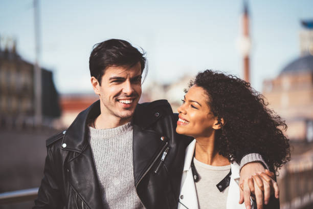 istock Mixed race couple outside 1086665220