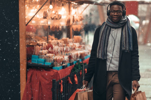istock Christmas Shopping - Single African Man Shopping 1086665648